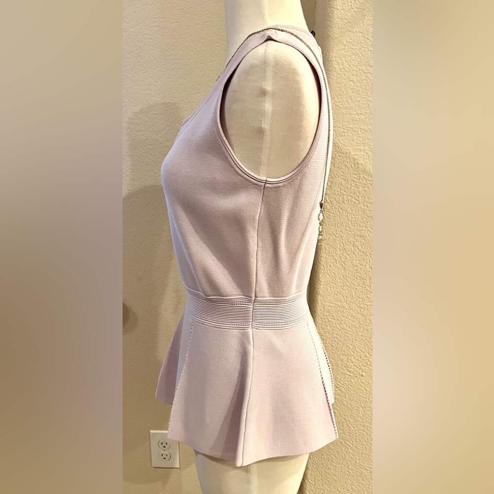 WHBM Orchid Blush Peplum Sleeveless Sweater. NWT. - Picture 3 of 6